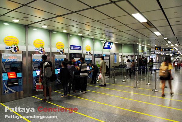 buying ticket area at mrt